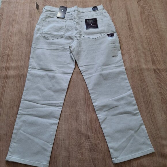 Gloria Vanderbilt HighRise White Jeans Sz 14P Tapered Leg Comfy Cotton NewWTags - Picture 4 of 15